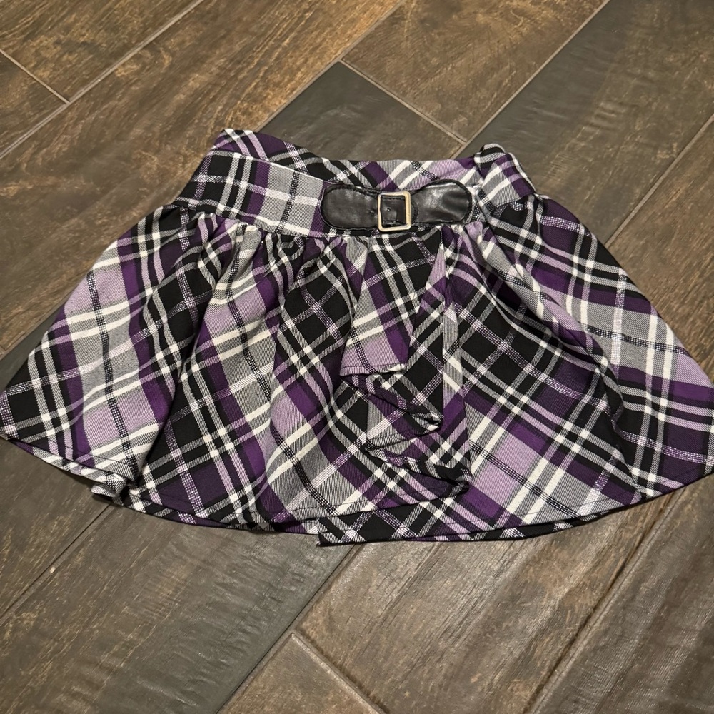 EUC Youngland Girls Plaid Pleated Mini Skirt
